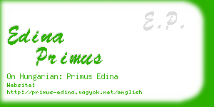 edina primus business card